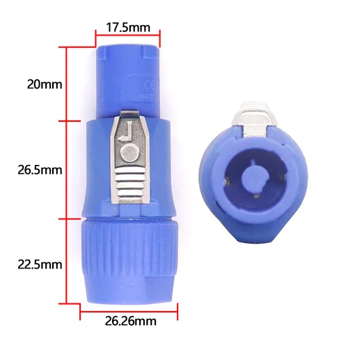 Imagen 2 del producto Conector Powercon, conector de Cable bloqueable + toma de chasis para taladro eléctrico, pantalla LED, iluminación de escenario, conexión de energía