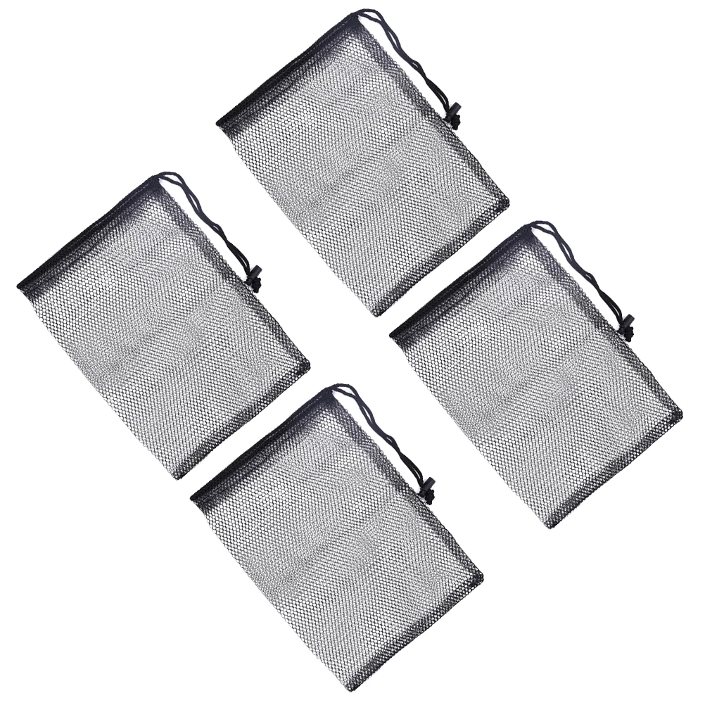 

Сетчатая сумка для гольфа, 4 шт., нейлоновый сетчатый мешок на шнурке, портативный чехол для тенниса, футбола, баскетбола, компактное хранение