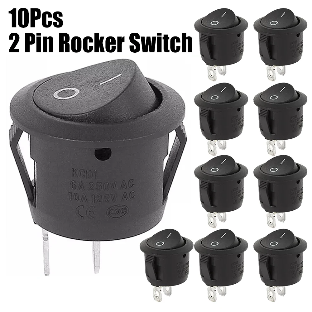 

6A ON OFF Switch Round Rocker Switch Operating Temperature -25 C To 85 C Panel Cut-out 20mm Stable Characteristics