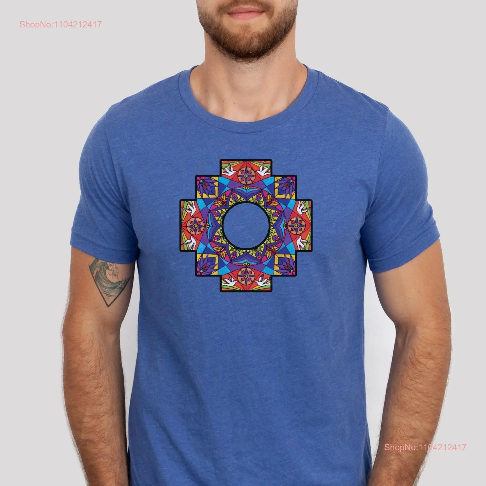 Chakana T Shirt Andean Cross Incan Sacred Geometry Metaphysical Yoga Shaman long or short sleeves