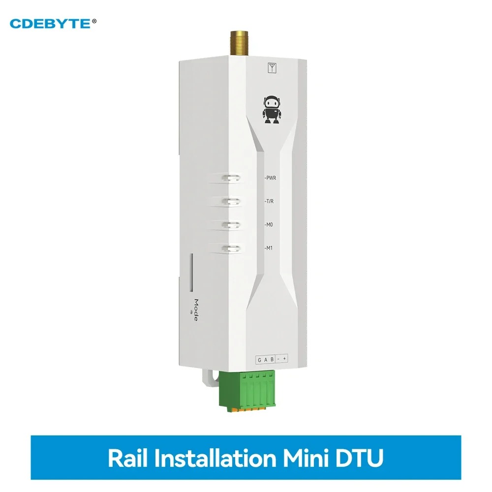 LoRa Wireless Modem 433MHz Ultra Small Size Rail Installation 30dBm 10KM CDEBYTE E95M-DTU(400SL30-485) RSSI LBT AT Command Modbu