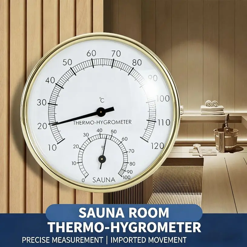 Precision Sauna Thermometer Plastic Sauna Thermometer Easy-to-read Hygrometer  for Sauna