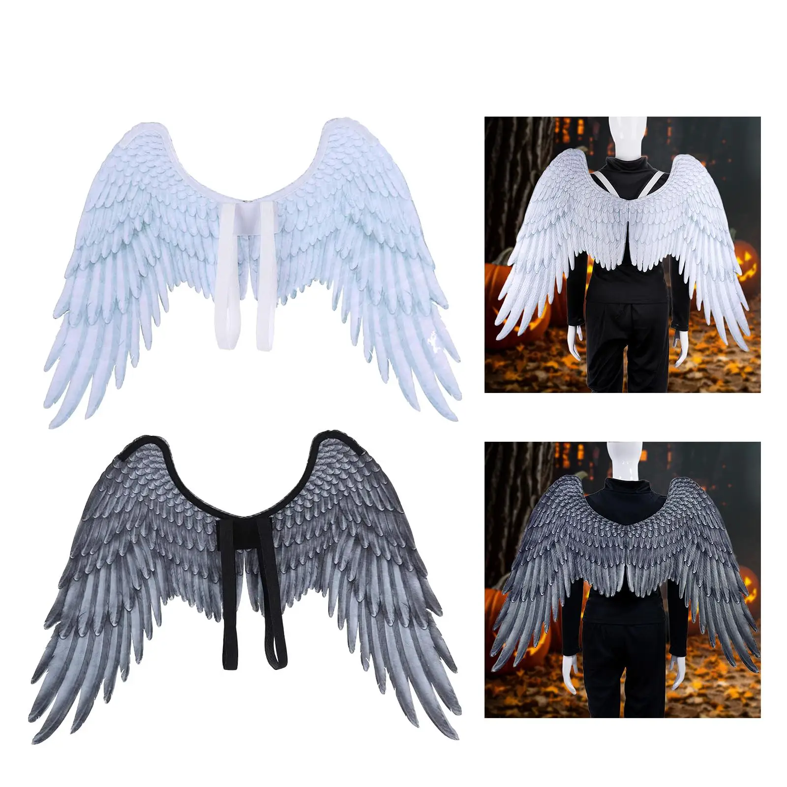 

Angel Wing Costume with Shoulder Straps Roles Playing Dress up for Festive Party Stage Performance Wedding Festivals Holidays
