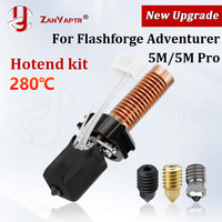 For Flashforge Adventurer 5M / 5M Pro Upgrade Hotend Pinting Head 280℃ Ceramic Heating Block Kit AD5M Hard Steel Nozzle Hot End