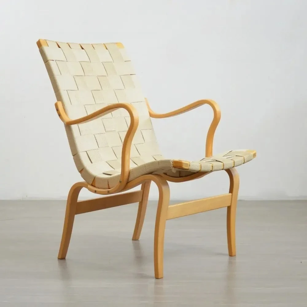 

Nordic solid wood medieval dining chair armrest high back chair dining room living room household handmade rope chair