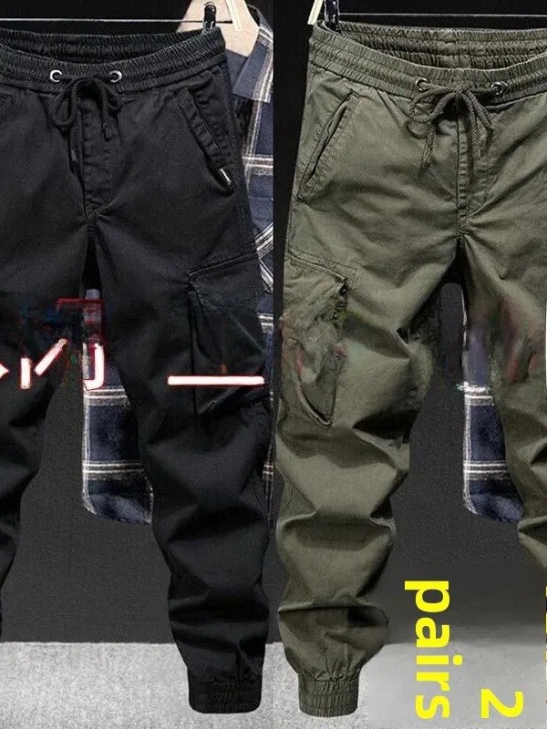 Men's Summer Thin Loose Large Size Work Pants Durable Casual Trousers for Construction Site Labor Protection Polyester Fiber