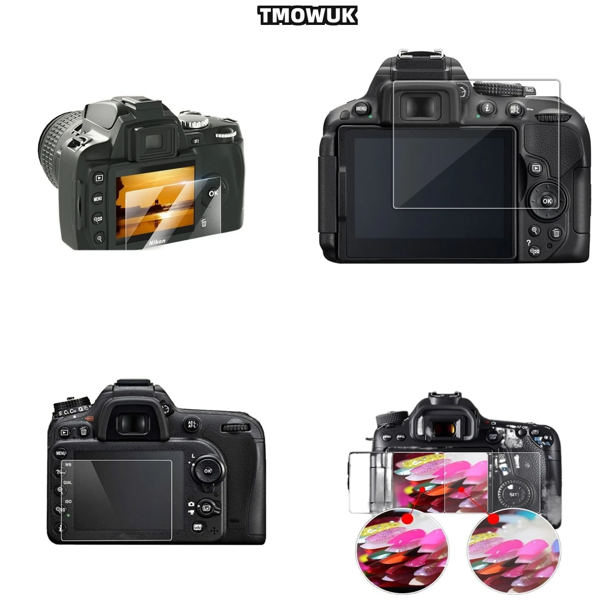 

For Nikon D5300 D54 D5500 D5600 Anti Condensation Tempered Glass - 9H HD Screen Protector With Anti Fogging & Anti Smudge Techno