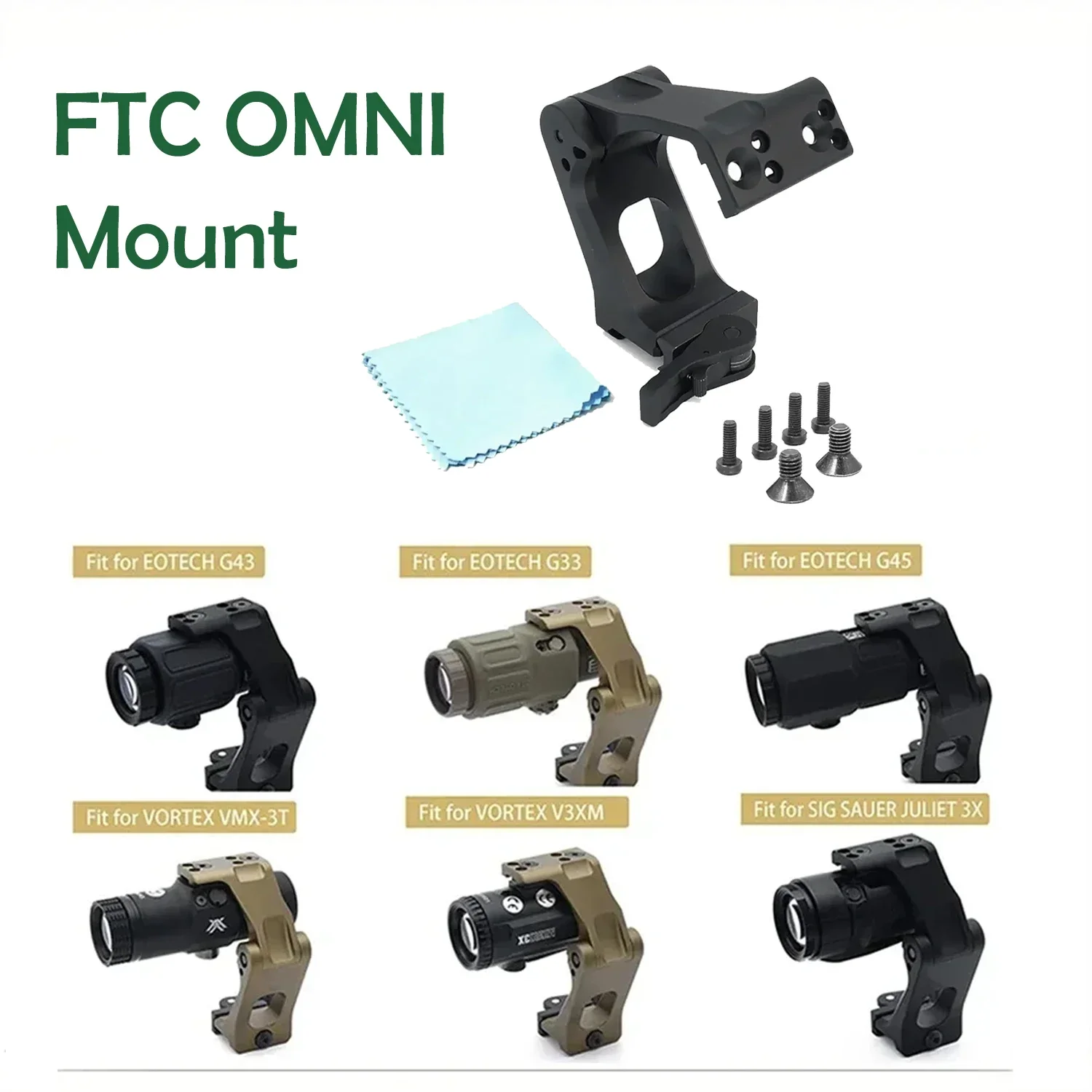 

Tactical 2.91 Unity FTC OMNI Magnifier Mount With FAST QD Lever Optical Height Sight Scope Mounts With Original Markings