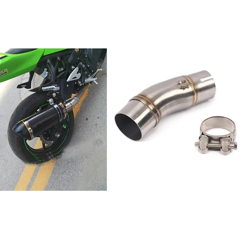 Motorcycle Exhaust Pipe Middle Link For Kawasaki Ninja 400 Z400 Z250 2017-2021 51mm Tubo De Escape Muffler System Accessories image 2