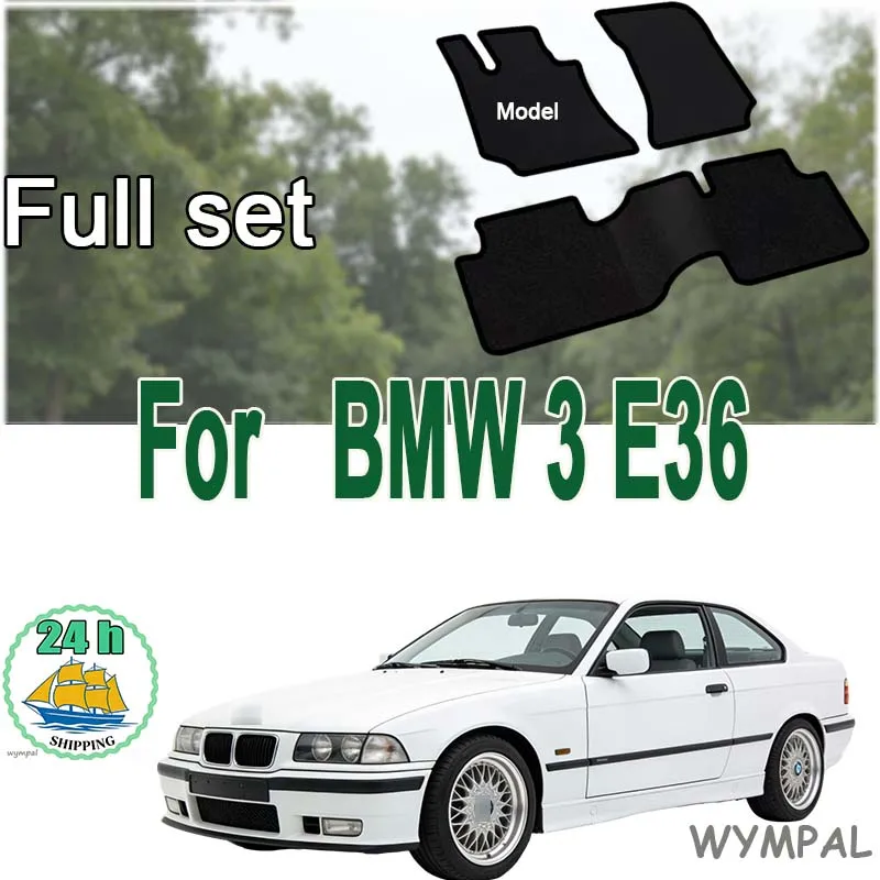 tapis-avant-en-velours-de-nylon-pour-bmw-3-e36-compact-coupe-berline-break-touring-1991-2000--noir