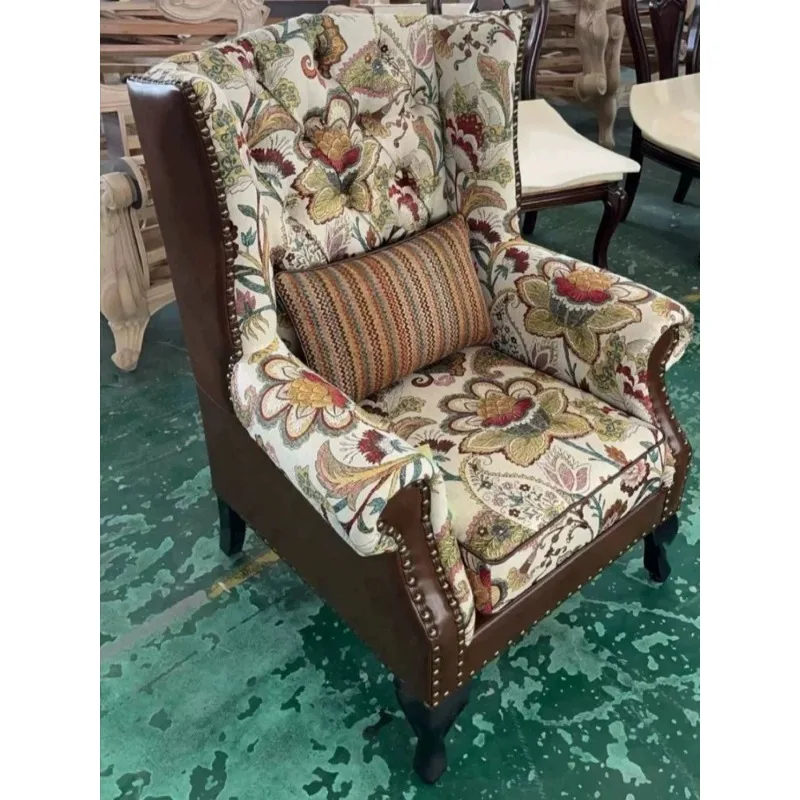 Pojedyncza sofa z tkaniny retro