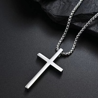 New Religion Christian Simple Necklace for Women Men Virgin Mary Jesus Cross Pendant Chains Fashion Jewelry Length 60/70CM