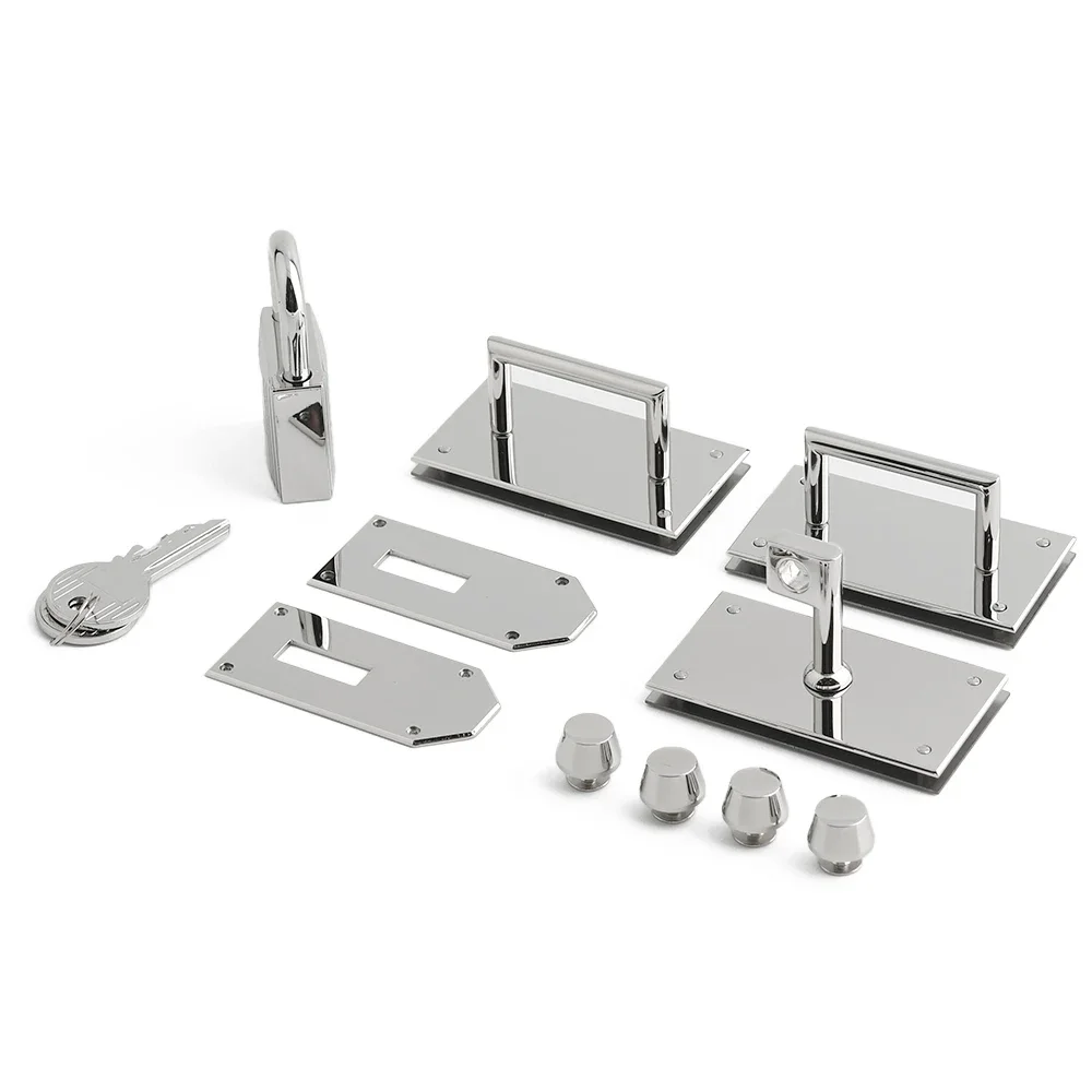 1/3/5Sets Big size High-Grade Solid stainless steel Lock Set For Classic Luxury Bags Padlock with Keys Replacement Accessories