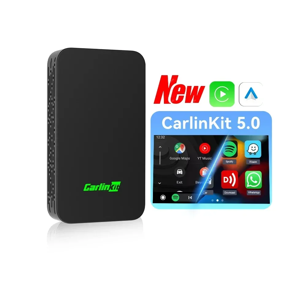 متوفر في المخزون ملحقات السيارات Carlinkit 5.0 2air Motos دراجة نارية لاسلكية Carplay نظام تحديد المواقع سيارة Play Ai Box أندرويد السيارات للدراجات النارية