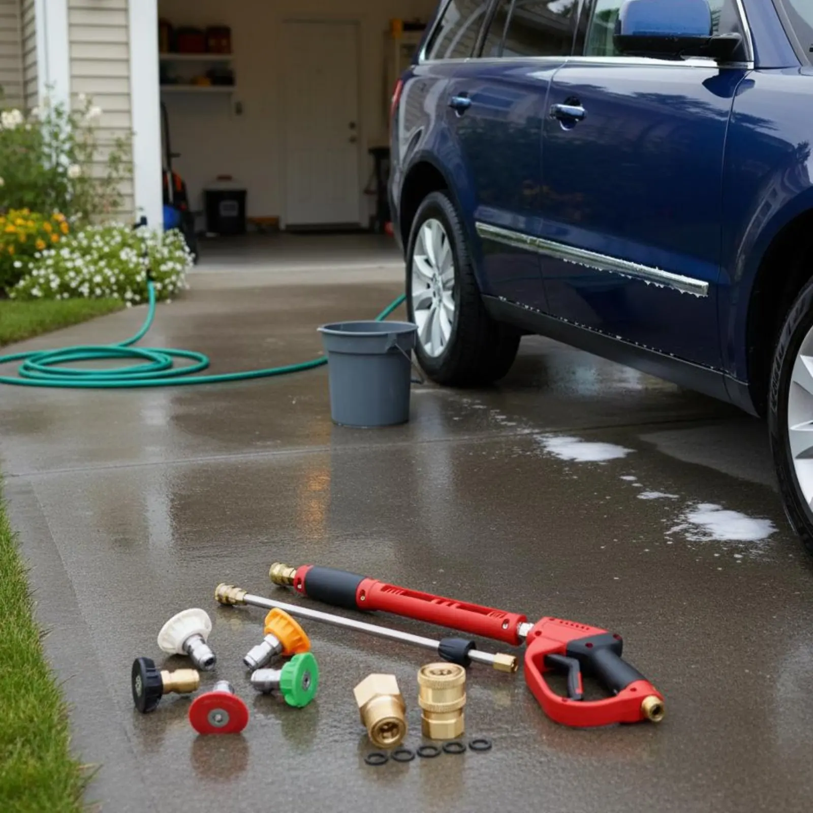 

Набор насадок для мойки высокого давления: керамический механизм, центральный распылитель, насадка-струйник, комплект для чистки, прочный, для автомойки