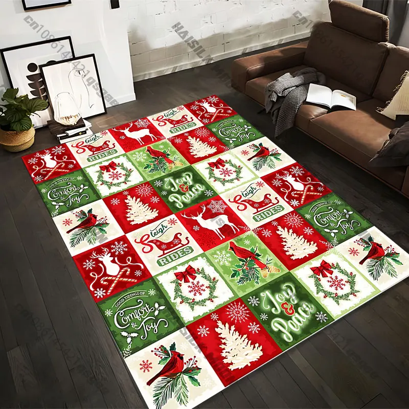 21 Sizes Christmas holiday festive decorations themes Printed Area Rugs for Adult Yoga Mats Living Room Decor Personalized
