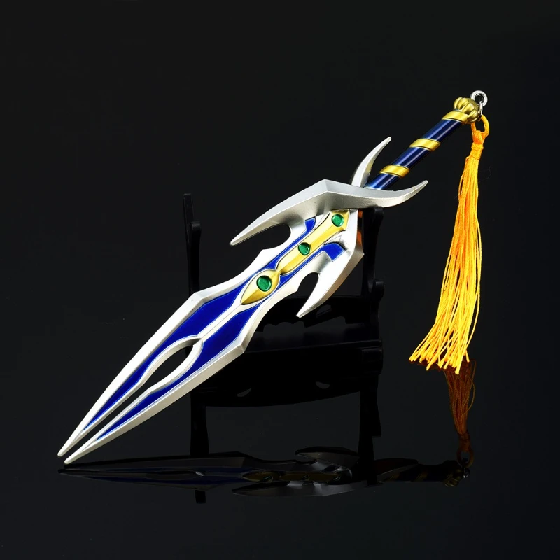 21 cm/8,26 in König der Herrlichkeit Spiel Peripheriegeräte Berühmte Schwert Sifu Chinesische Waffe Modell Spielzeug Schwert Metall Handwerk Desktop ornamente Geschenke