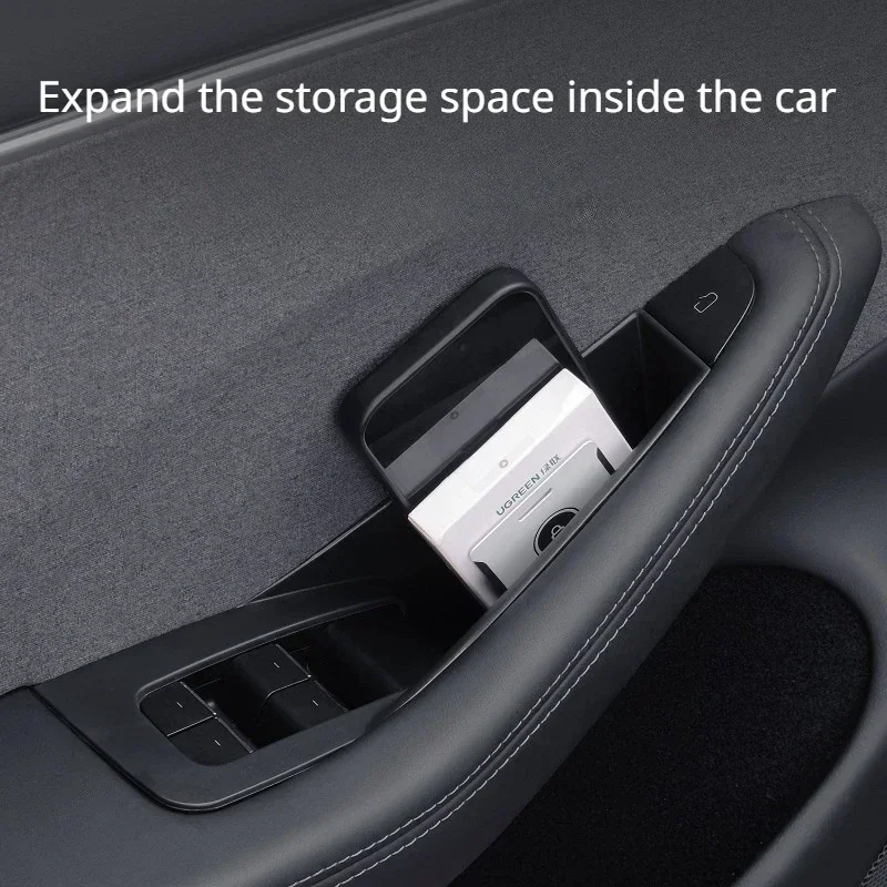 For Tesla 2024 New Model Y/3/3+ Highland Car Door Storage Box Four-door Inner Handle All-inclusive Storage Box Interior Storage