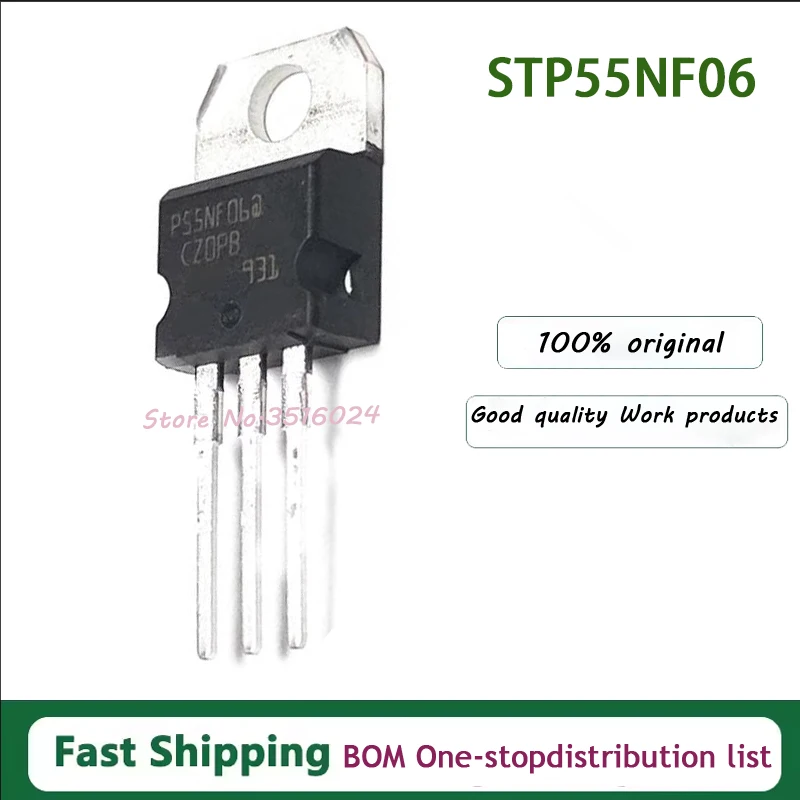 10PCS/lot  5M0380R KA5M0380R  TO-220F STP55NF06 P55NF06  TO-220 100% NEW