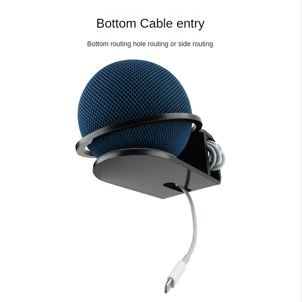 

1 Set Speaker Wall Mount Stand Sound Box Wall Hanger Support Holder Smart For Homepod Mini Speaker Black