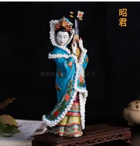 Classical Chinese home decoration ladies decoration pieces Shiwan doll fine hand-made porcelain figure sculpture four beauties