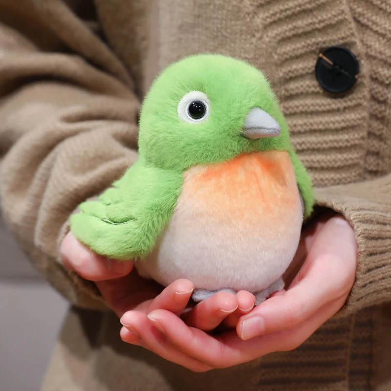Groothandel vakantiegeschenken Kawaii duif ijsvogel tit vogel pluche pop realistische poppen schudden kan geluid minnaar collectie produceren