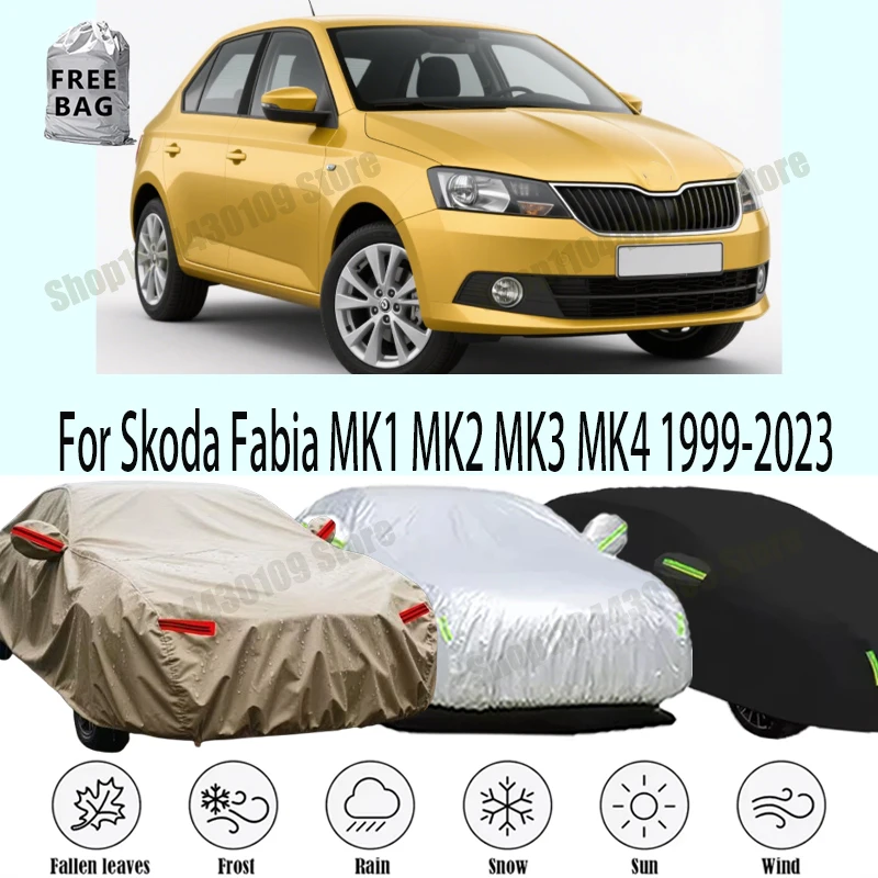 

For Skoda Fabia 6Y 5J NJ PJ Car Cover Outdoor Protection Covers Snow Sunshade Waterproof Dustproof Exterior UV Car Accessories