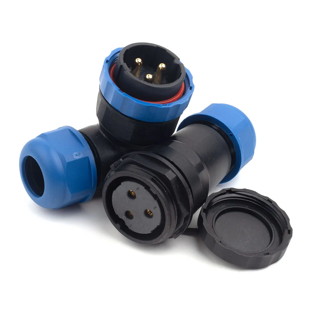 Sp28 Ip68 Docking Elbow Bend Nut Waterproof Quick Connector Male Female Set Welding Type Wire Cable No Welding Required Diy Go