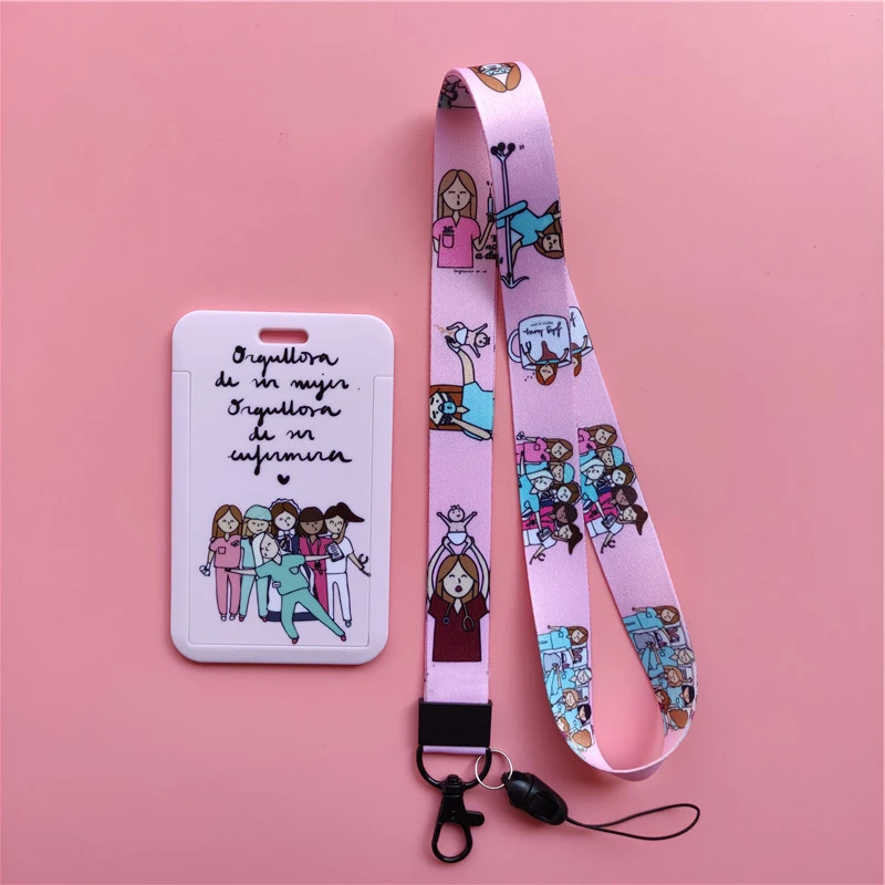 Krankenschwester Arzt Lanyard Ausweishalter Lanyard Mädchen Ausweishalter Umhängebänder Frauen Ausweishalter Schlüsselanhänger Zubehör – Detail 15
