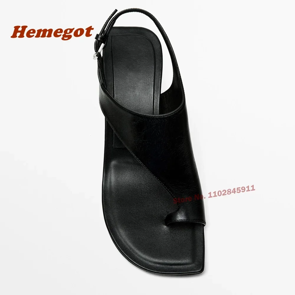 Black Clip Toe Slingback Sandals Strange Style Ankle Strap Buckle Summer Sandals for Women Newest 2025 Runway Party Shoes Sexy