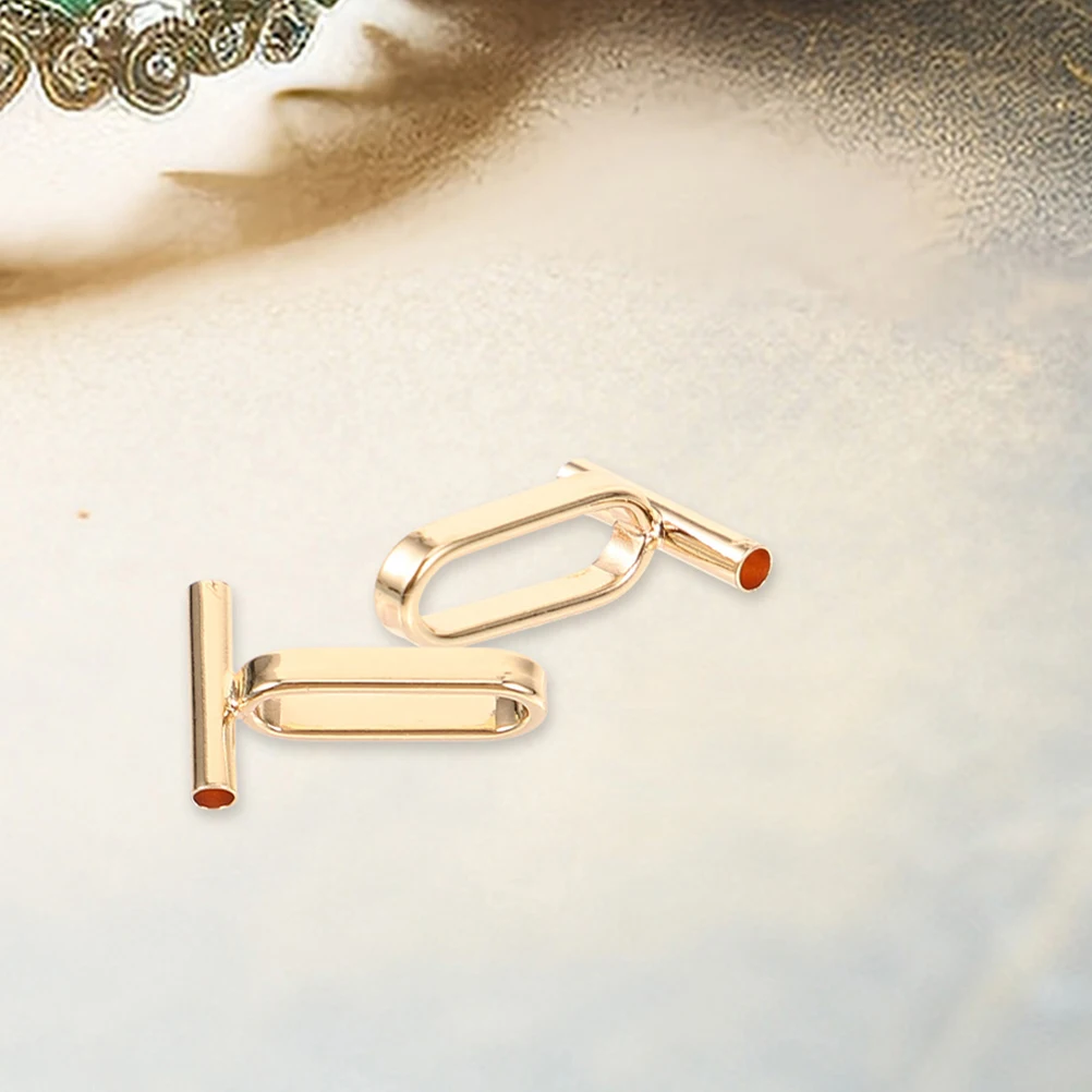 

2 Pcs Brooch to Necklace Converter Bow Pin Pendant Adapters for Changing Pins Badge Converters Stainless Steel