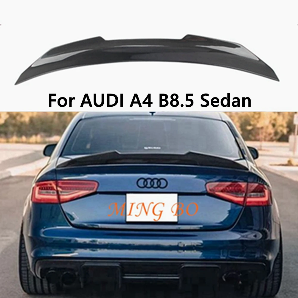 

Для AUDI A4 B8.5 седан PSM стиль углеродное волокно FRP глянцевый черный задний спойлер крыло багажника 2013-2016