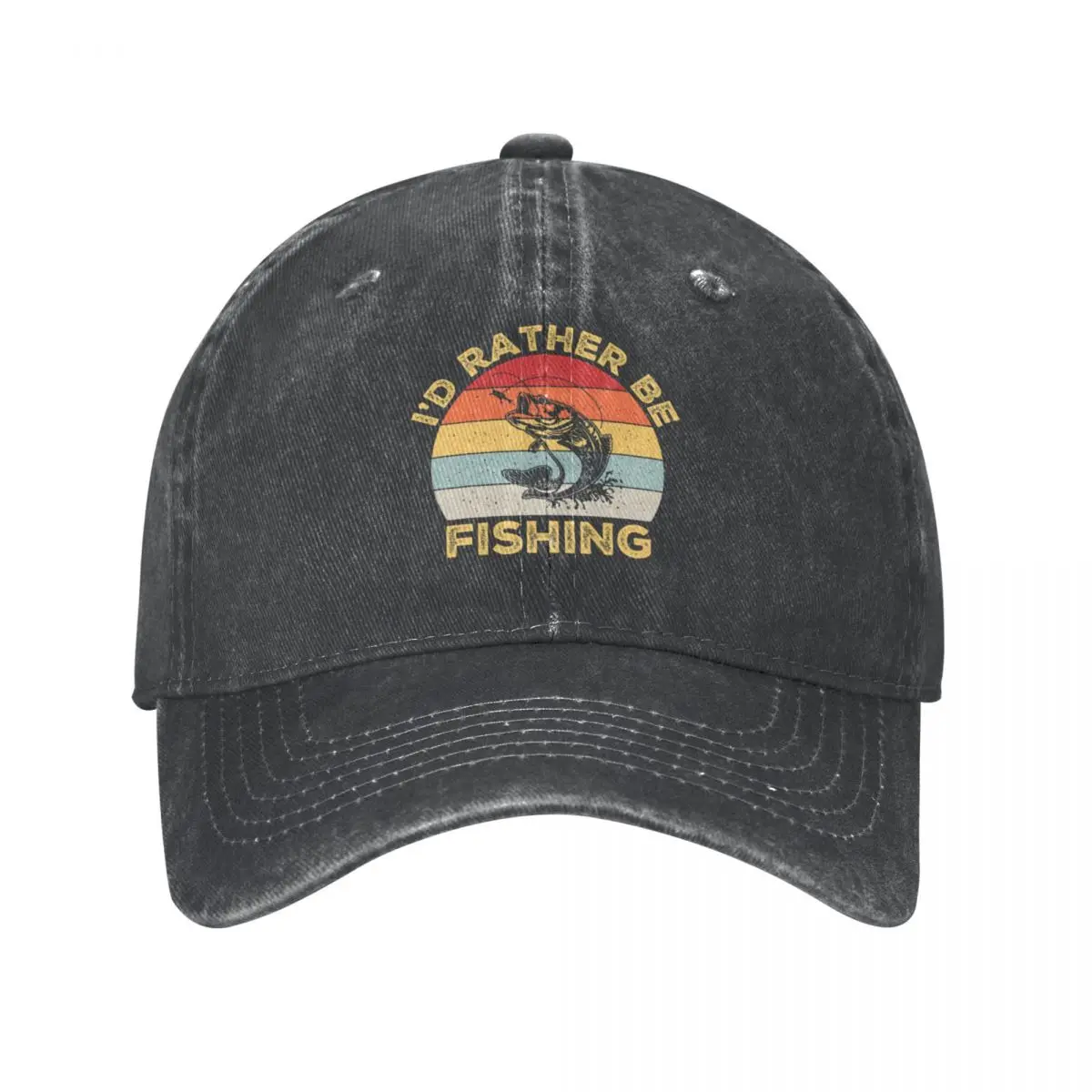 I'd rather be Fishing - Fisher Retro Vintage Baseball Cap Gentleman Hat Streetwear Elegant Women'S Hats Men'S