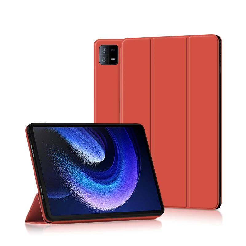 AJIUYU Für Xiaomi Pad 6 Pro Fall Smart Cover für MiPad 6 Pro 2023 Mi Schutzhülle PU Tablet xiaomipad6 Mit Auto Wake UP Ultra Dünne