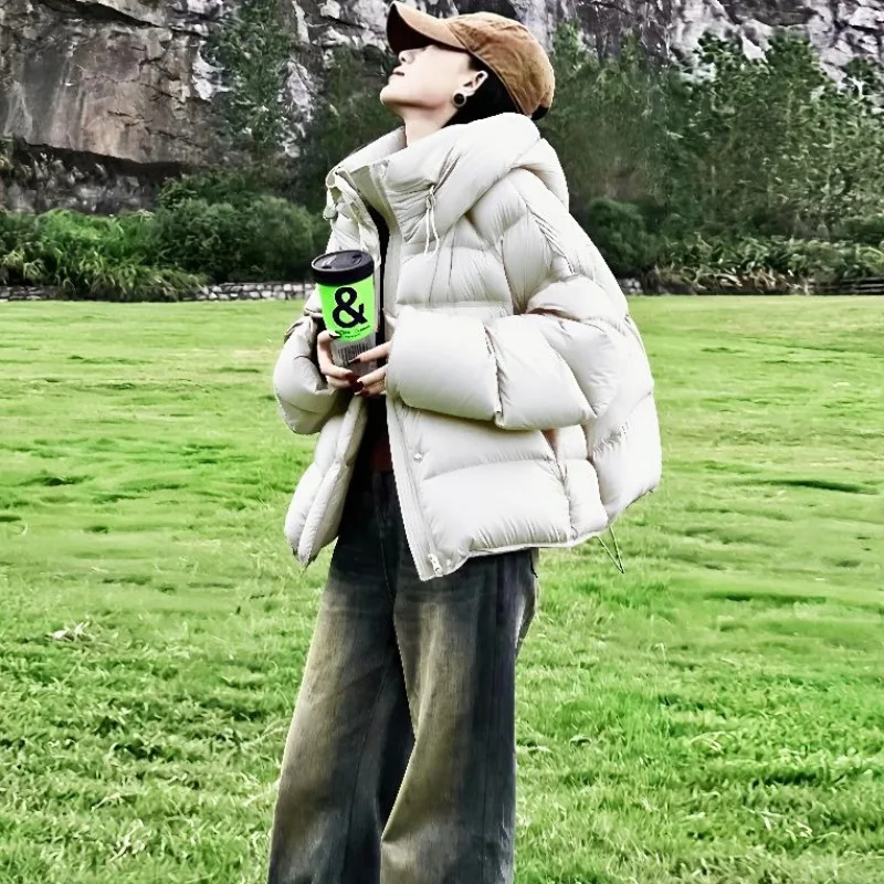 Coat Fashion Short Cotton-padded Jacket Women New Korean-style Loose Cotton-padded Jacket Petite  Breaded Outerwear Winter Coat