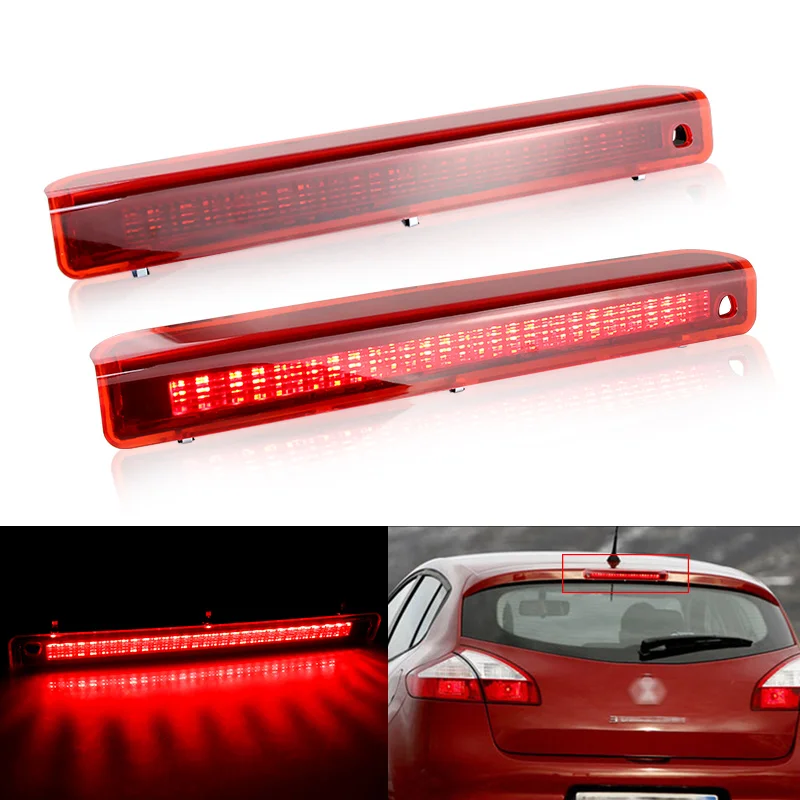 

1PC LED Additional Brake Light 3rd High Level Rear Stop Lamp Taillight Assembly for Renault Megane MK3 MK III Hatchback 08-2015