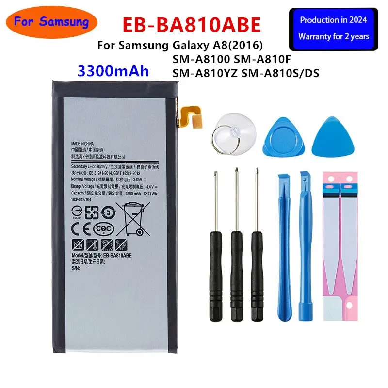 Brand New EB-BA810ABE 3300mAh Battery For Samsung Galaxy A8(2016) SM-A8100 SM-A810F SM-A810YZ SM-A810S/DS Batteries+Tools