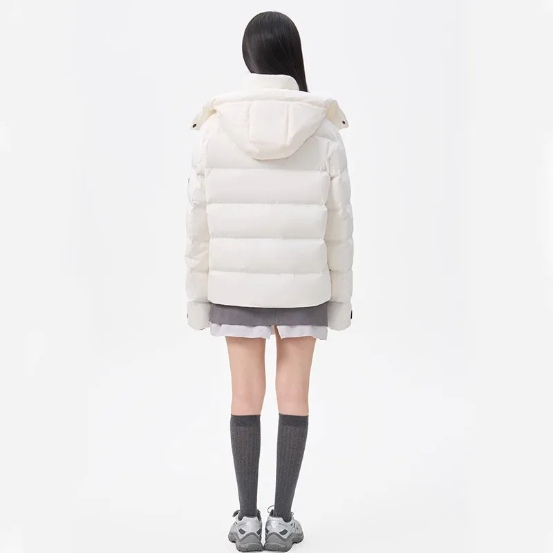 Chericom سترة منتفخة مقنعين الوقوف طوق سستة يندبروف الأصفاد المرأة أسفل معطف 2025 تنوعا ملابس خارجية دافئة Y318112Y #3
