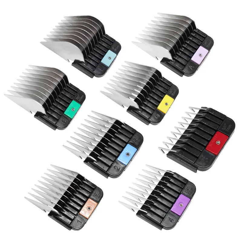 Clipper Guide Combs Kit Set Blade Attachments Professional Dog Grooming Stainless Steel For Andis/WAHL KM10/A5/MOSER Max45