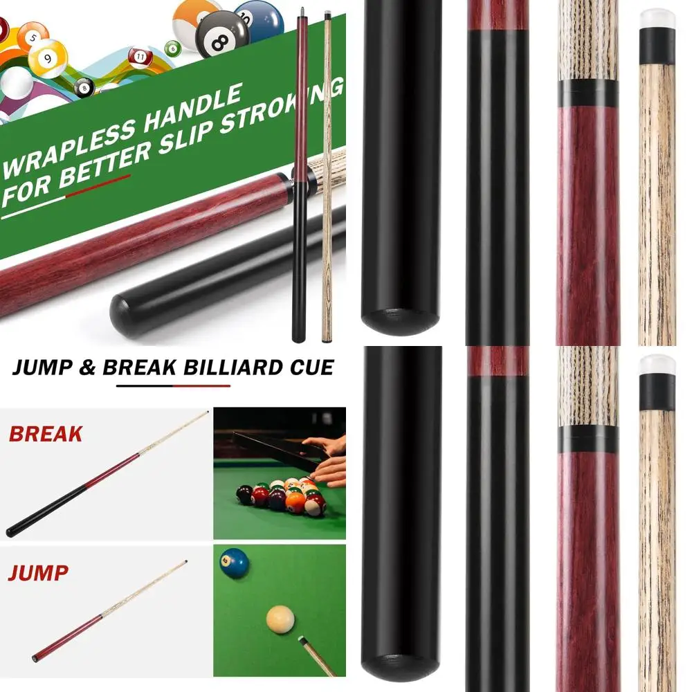 

Powerful 3-Piece Pool Cue with 14mm Bakelite Tip for Strong Breaks and Smooth Jumps - 21oz to 25oz