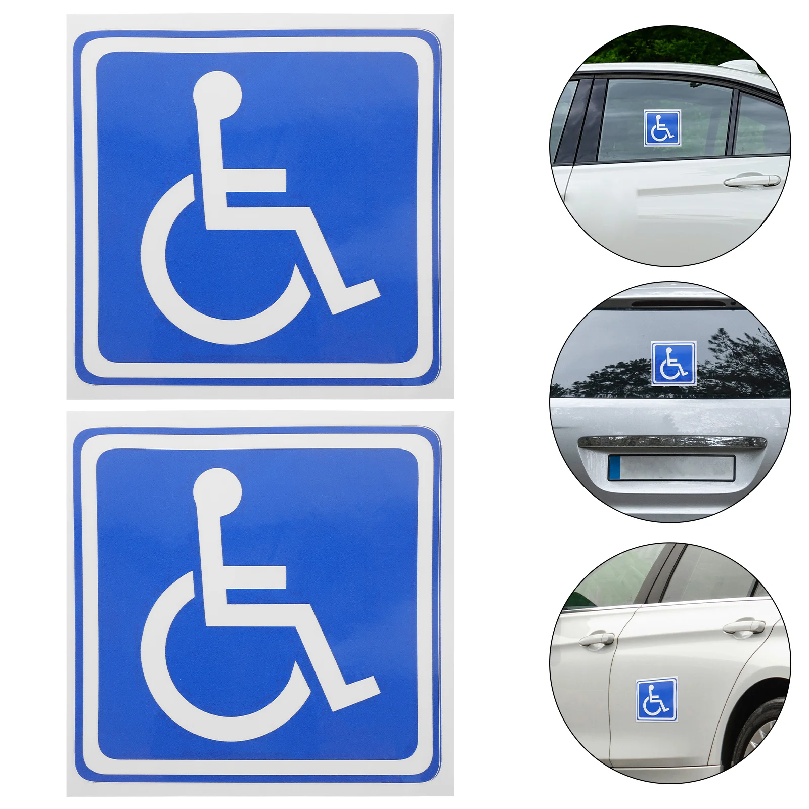 5 Sheets Car Sticker Stickers Adhesive Disabled Wheelchair Sign Parking Signs Outdoor Self Decals