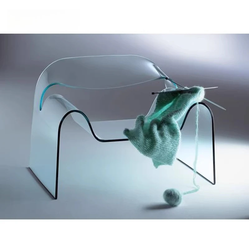 Nordic minimalist designer leisure chair acrylic transparent crystal chair model room creative single sofa ghost chair