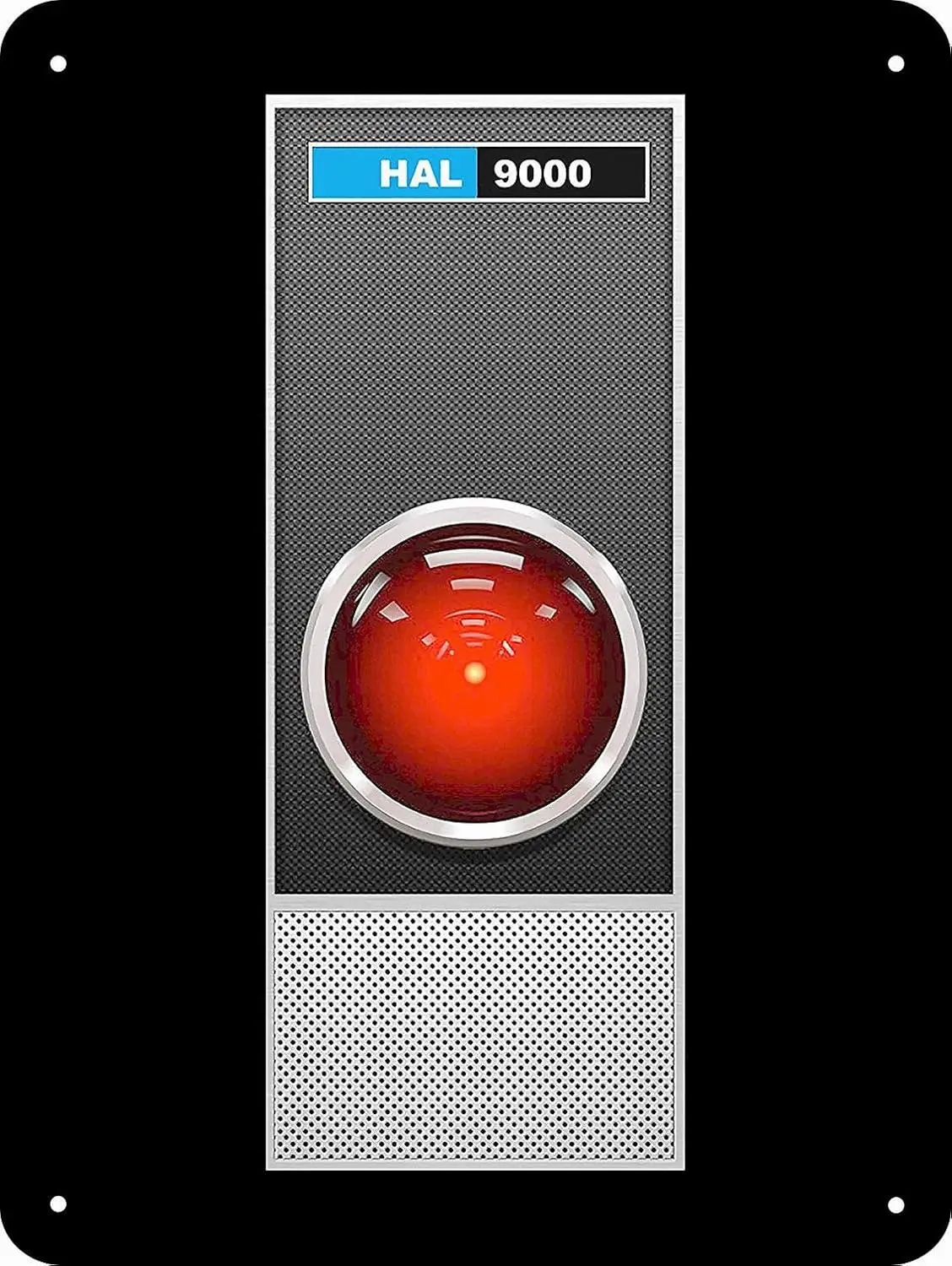 Metal Tin Sign For 8 x 12 Metal Sign - HAL 9000 of 2001 Space Reproduction