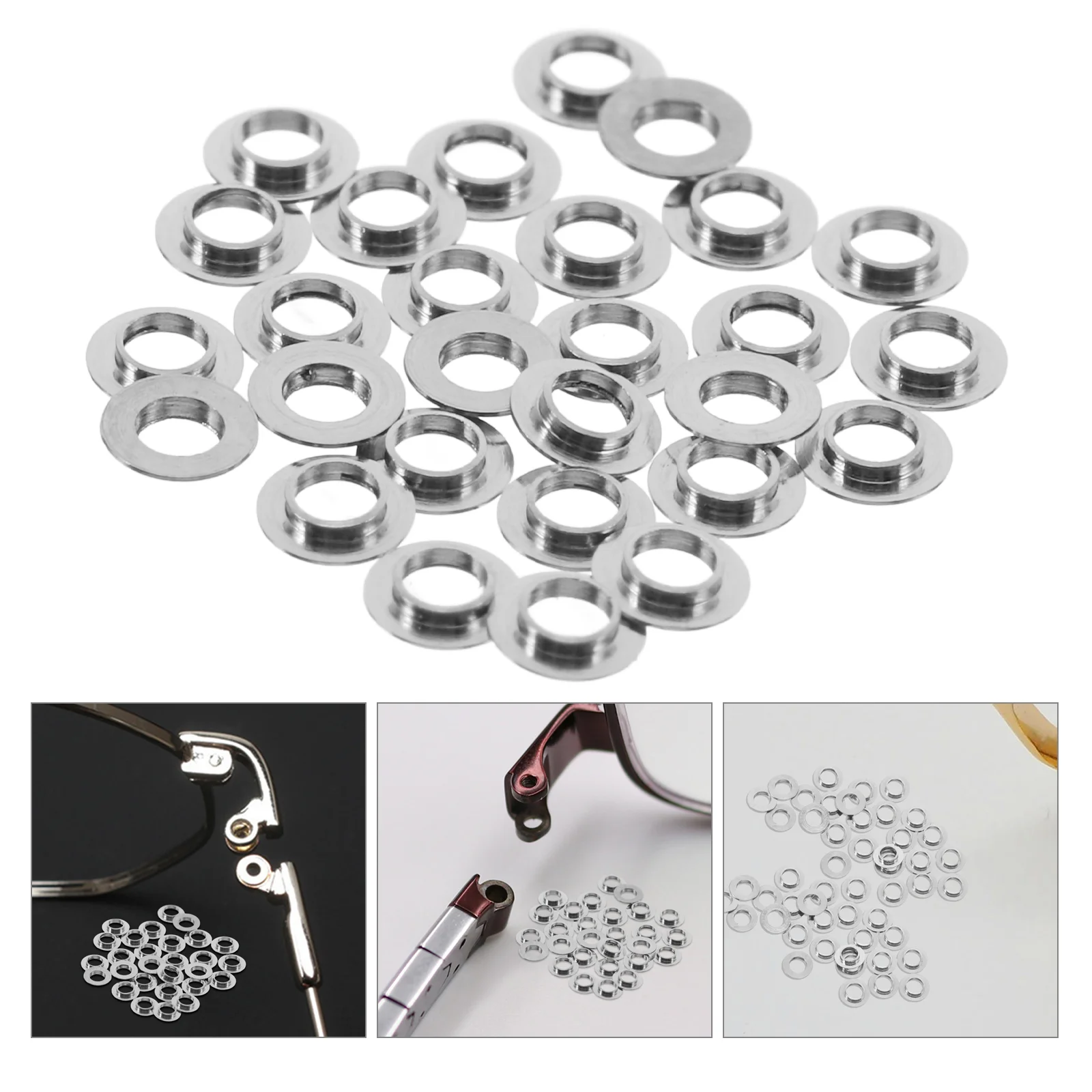 50 Pcs Glasses Gasket Replacement Accessories Spacers Convex Gaskets Accessory Durable