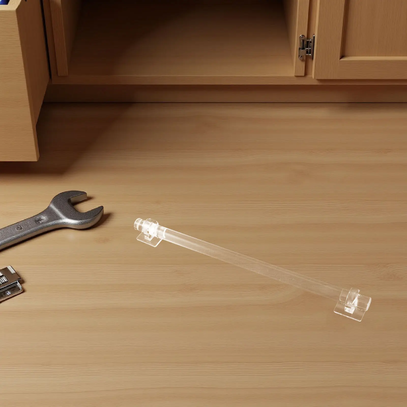 Acrylic Cabinet Pull Adjustable Hole Spacing 7.8 Inch Clear Modern Drawer Handle for Kitchen Wardrobe Dresser Cupboard Vanity