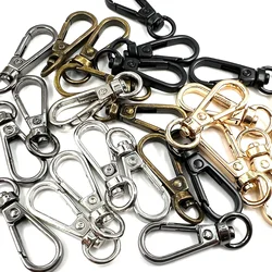 5pcs Oval Ring Lobster Clasp Claw Swivel Clasp for Keychain with Push Door Lobster Clasp Hook Swivel Snap Fashion Clip