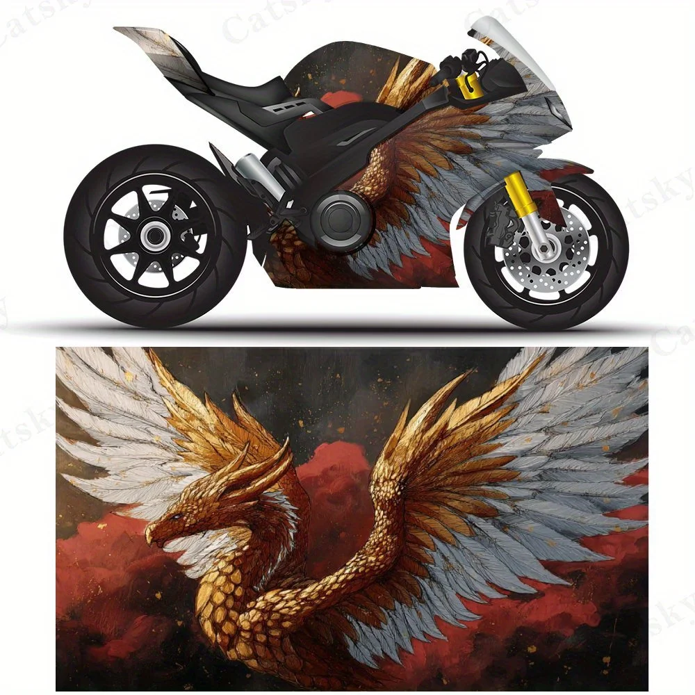 

Dragon PVC material self-adhesive waterproof motorcycle car sticker, paste firm and anti-wear, waterproof and sun-resistant with