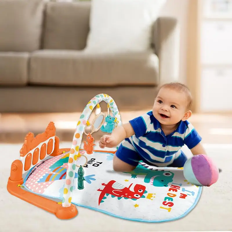 Play Mat With Piano Kid Fitness Rack Fun Play Mat For Visual Hearing Kid Play Mats For Floor Kid Fitness Stand Fun For Squatting