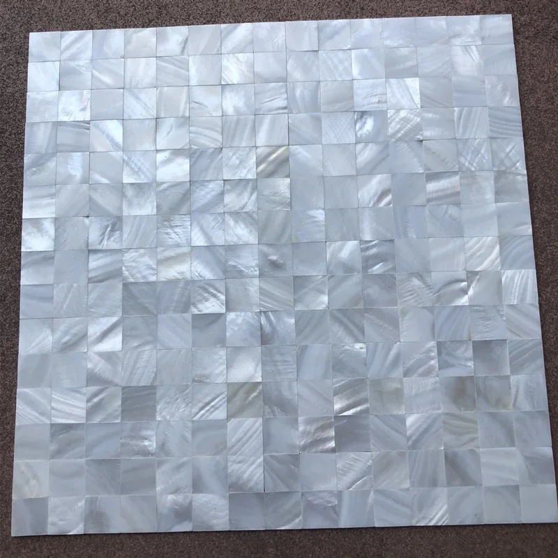 

Self Adhesive White Mother of pearl shell mosaic tiles, DIY kitchen backsplash Cabinettable tope cover Home imporvment