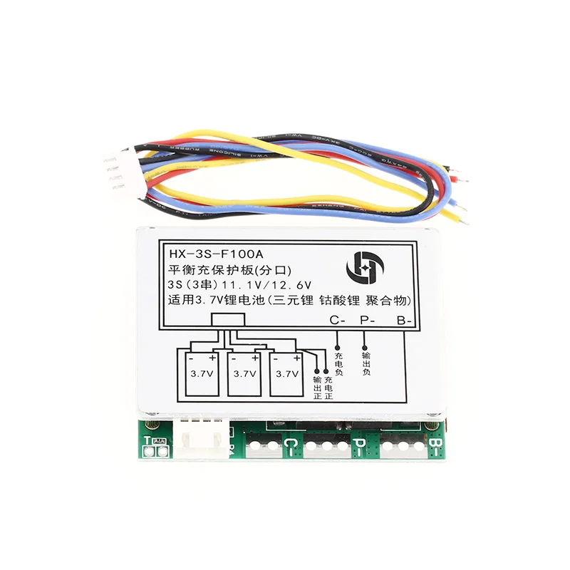 3S 12.6V 12V 100A Lithium Battery Protection Board 3 Cells 11.1V Polymer Balance Function Li-ion Charge Protect Module PCB BMS